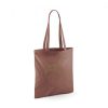 Maxi Jumper Tote Bag with Metallic Print - Chestnut