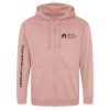 SCRT Zip Up Hoodie - Dusty Pink